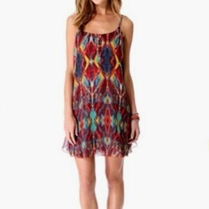 ALICE + OLIVIA Rhi Tank Dress XS Tiered Hem Tribal Diamond